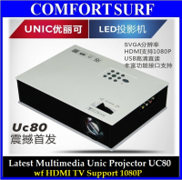 Original UNIC UC80 Multimedia LCD Projector Home Theater Cinema Series